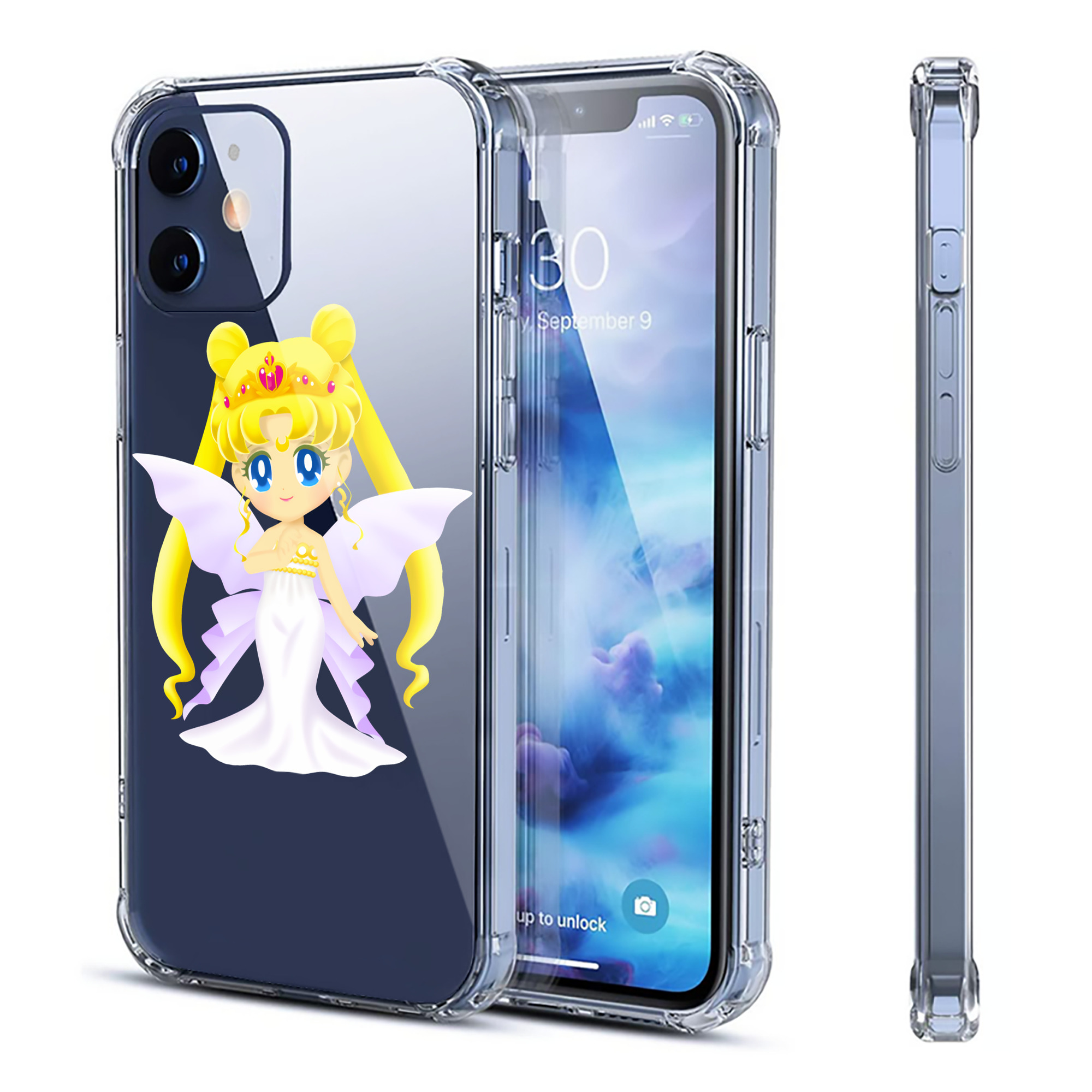 （画像用） 美少女戦士セーラームーン 愛野 美奈子 あいの みなこ Sailor Moon Aino Minako 【iPhone 12シリーズ対応】透明スマホケース（クリアソフトケース）